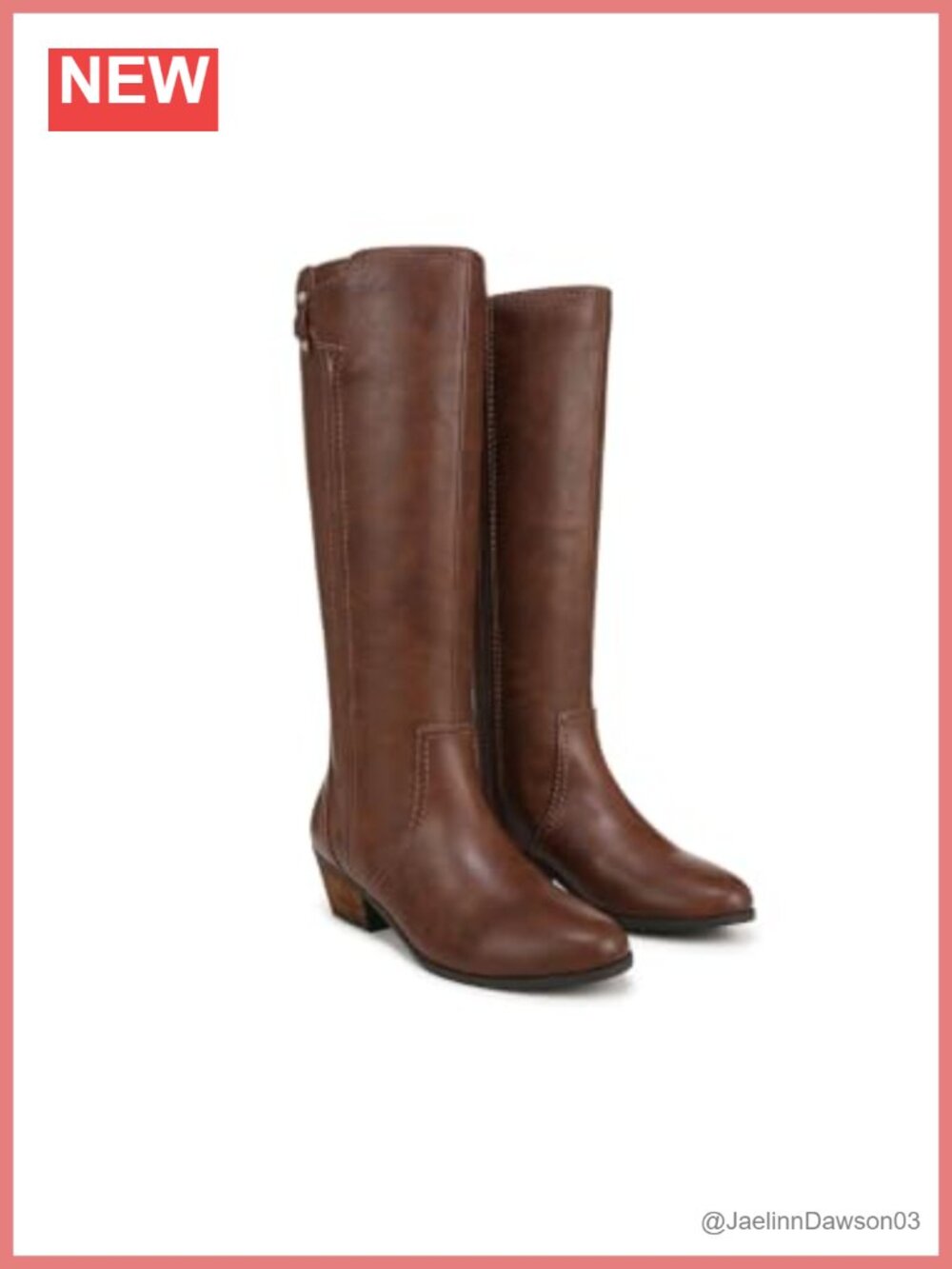 Womens Wide Calf Knee High Riding Boots Faux Leather Block Heel